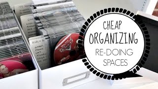 CHEAP ORGANIZING  Tips to reorganize any space [upl. by Ahcsas]