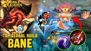 Bane Solo Rank Brutal Damage Top 1 Global Build  Savage MVP plays  Best Build 2024  MLBB [upl. by Ahsiekit]