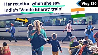 Craziest Vande Bharat train experience in INDIA 😂  Karolina vlogs with Anurag [upl. by Einimod644]