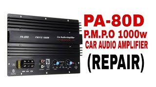 PA 80D CAR AMFLIPIER repair [upl. by Anaeirb16]