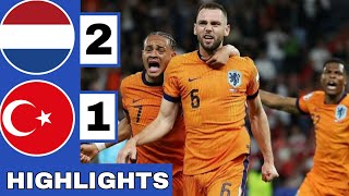 🟠Netherlands vs Türkiye 21 Extended HIGHLIGHTS  EURO 2024 QuarterFinal [upl. by Hanikas483]