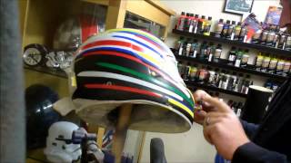 Airbrushing on a race helmet [upl. by Nadean]