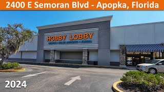 Hobby Lobby at 2400 E Semoran Blvd Apopka Florida  Piedmont Plaza Shopping Store 580 [upl. by Gypsie]