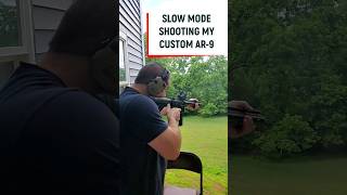 Shooting a custombuilt AR9 Rifle at 80 yards SLOW MODE 🐌 [upl. by Dnallor]