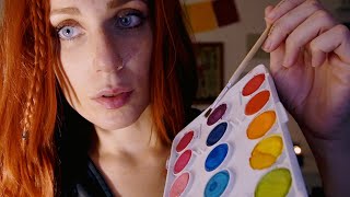 ASMR Painting your face 🎨 Unintelligible Whispering [upl. by Vasilis]