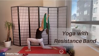 Yoga With Resistance Bands  20 minutes yoga  Beginners [upl. by Enneite]