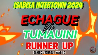 Echague vs Tumauini  Runner up game 2  isabela intertown 2024 [upl. by Enneire]