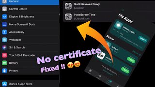 Unc0ver Certificate Profile Not Available In Setting  AltStore No Computer Method  Fixed 😍😍😍 [upl. by Aldas811]