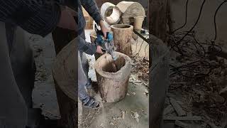 Round wood beehive making process Good tools and machinery can increase work efficiency [upl. by Alleen]