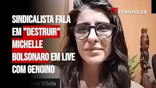 Sindicalista fala em quotdestruirquot Michelle Bolsonaro em live com Genoino [upl. by Llertak256]