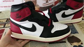 Air Jordan 1 High Black Toe Reimagined 1st Review [upl. by Regnij138]