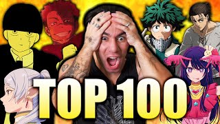 TOP 100 MOST LISTENED ANIME OPENINGS OF ALL TIME🔥  REACTION [upl. by Jeffie]