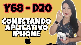 SMARTWATCH Y68D20 COMO CONFIGURAR NO IPHONE TESTANDO NOTÍFICACOES [upl. by Oderfigis]