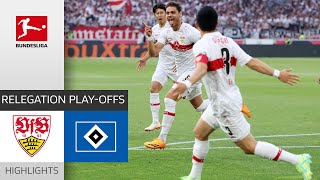 Stuttgart Shocks HSV  VfB Stuttgart  Hamburger SV 30  Highlights  Relegation – Bundesliga 2223 [upl. by Convery]