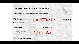 BIOLOGY 2016 PAPER 2  GRADE 12 INTERNAL  QUESTION 5 biology genetics haemophilia [upl. by Suiravad]