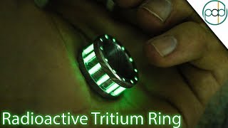 Making a Tritium and Damascus Steel Glow Ring [upl. by Noj931]