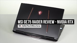 MSI GE75 Raider 2019 Review  NVIDIA RTX Gaming Laptop [upl. by Bunde]