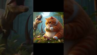 Cat the 🦖 animation cartoon cat story funny aiartwork lovegamesdog [upl. by Nedia69]