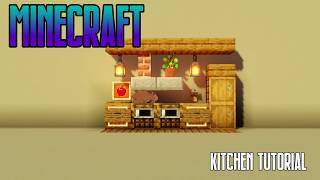 Minecraft how to make a Kitchen Minecraft Kitchen Tutorial [upl. by Renault]