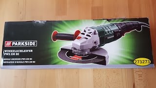 Parkside PWS 230 B2 Winkelschleifer Flex Angle Grinder 230 mm  Unboxing 4K [upl. by Mcnamara]