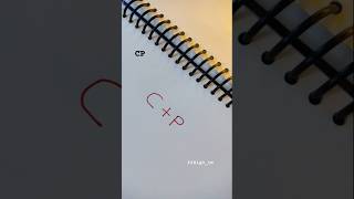 How to sign the letter CP🇮🇳shorts signature calligraphy alphabet [upl. by Shear]