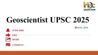 Geoscientist2025 upsc geoscientist geologist geochemist geophysist prelims mains hydrogeolo [upl. by Hsaka997]