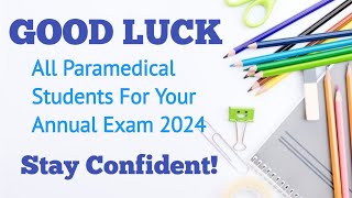 Sending Positive Vibes for Your Paramedical Annual Exam paramedical paramedicalexam [upl. by Berthoud]