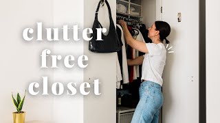 How to keep a clutterfree closet  tips for small closet organization👗 [upl. by Cannell478]