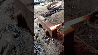 Half round Axe forging process  short video [upl. by Ativoj]