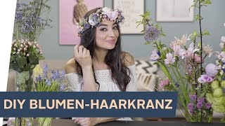 Blumenkranz selber machen  DIY Haarkranz aus echten Blumen  refashion I OTTO [upl. by Ettenyar52]