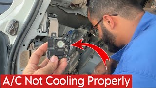 Toyota Land Cruiser AC Temperature Door Actuator Stuck  AC Not Cooling Properly [upl. by Yekcin921]