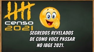 COMO PASSAR NO IBGE 2021 SEM MUITO ESFORÇO ibge2021 [upl. by Nilesoy]