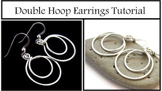 How to Make Double Hoop Dangle Earrings  Easy Beginner Jewelry Tutorial [upl. by Novello]