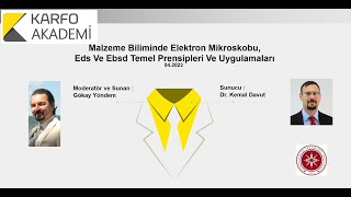 Malzeme Biliminde Elektron MikroskobuEds Ve Ebsd Temel Prensipleri Ve Uygulamaları [upl. by Eno]