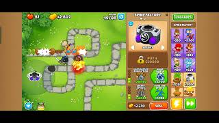 Monkey Meadow Hard Level Half Cash Bloons TD 6 I made it look easy lol🤣🤣 [upl. by Olemrac]