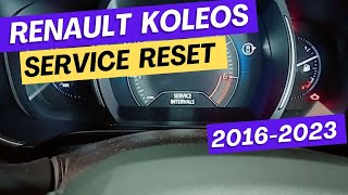 Renault koleos service reset [upl. by Anwadal]