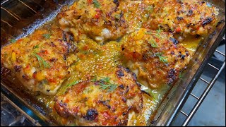 Pineapple Baked Chicken Thighs  Baked Chicken Thighs Recipe  TERRIANN’S KITCHEN [upl. by Gizela]