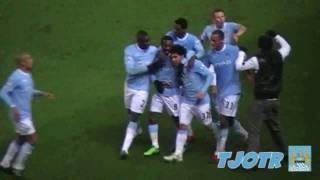 Carlos Tevez Penalty Goal Man City  Man United 21 City of Manchester Stadium 190110 [upl. by Furmark]