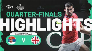 Highlights Novak Djokovic SRB v Cameron Norrie GBR  Davis Cup Finals 2023 [upl. by Drolet274]