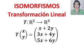 DETERMINAR si una transformación Lineal es un ISOMORFISMO Álgebra lineal ISOMORFISMOS [upl. by Lesnah]