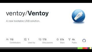 GitHub  ventoyVentoy A new bootable USB solution [upl. by Nosneb]