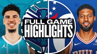 HORNETS at 76ERS  FULL GAME HIGHLIGHTS  November 10 2024 [upl. by Pryce113]