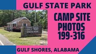 Gulf State Park Camp Site Photos Sites 199 316 [upl. by Aznofla799]