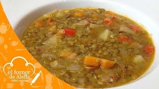 Sopa de Lentejas con Verduras [upl. by Ramad]