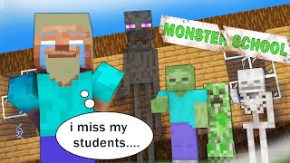 OLD HEROBRINE MISSED HIS STUDENTS ROBOT MONSTERS [upl. by Aissatsana865]