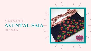 Avental Saia com Bolso  Kit Cozinha [upl. by Ailama]