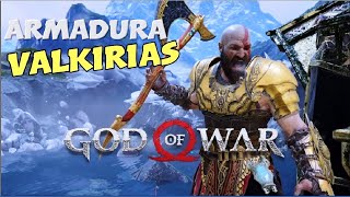 God of War  Todas Valquírias Localização Armadura épica [upl. by Gowrie]