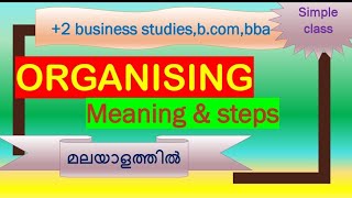 organising meaning and steps malayalam organisingstepsmalayalam [upl. by Theurich153]