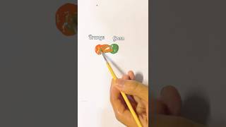 Satisfying color swatches Orange vs Green colormixing swatches shortsviral satisfyingasmr [upl. by Cirek]