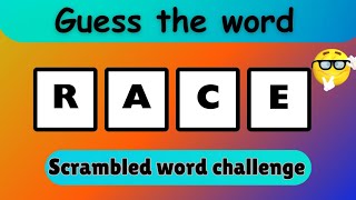 Guess the 4 letter scrambled word 🧠🧠🤔 scrambled word challenge Word mystery [upl. by Asena]